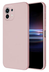 HONLEN Protection Case for Xiaomi MI 11 Lite / 11 Lite 5G / 11 Lite 5G NE (6.55" Inches) Liquid TPU Silicone Cover, Shockproof and Anti-Scratch Ultra Slim Soft Silicone Case Sand Powder